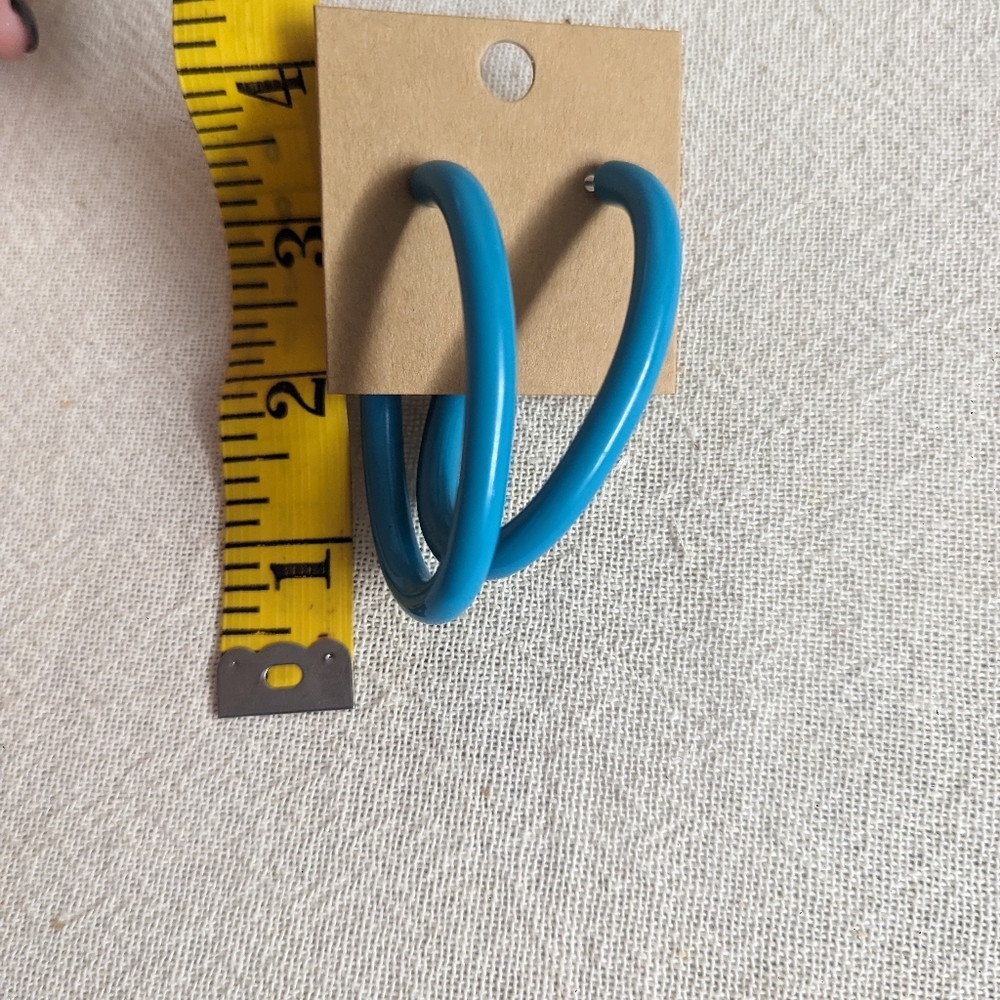 VINTAGE TURQUOISE HOOP EARRINGS